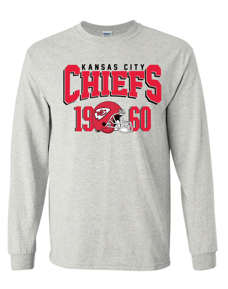 KC Chiefs Long Sleeve Tee - Retro 1960 Design