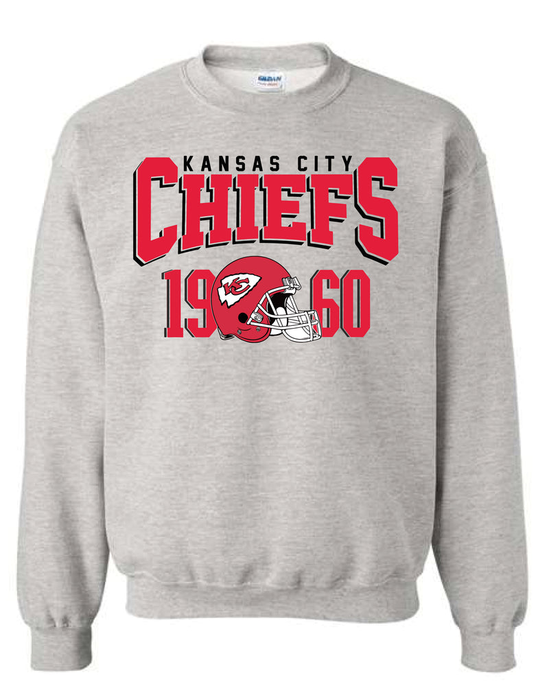 KC Chiefs Crewneck Sweatshirt - Retro 1960 Design