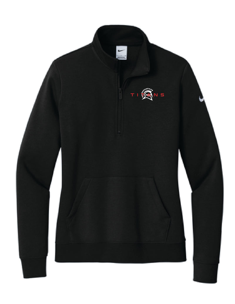 West Hancock Titans Ladies Nike Club Fleece 1/2 Zip