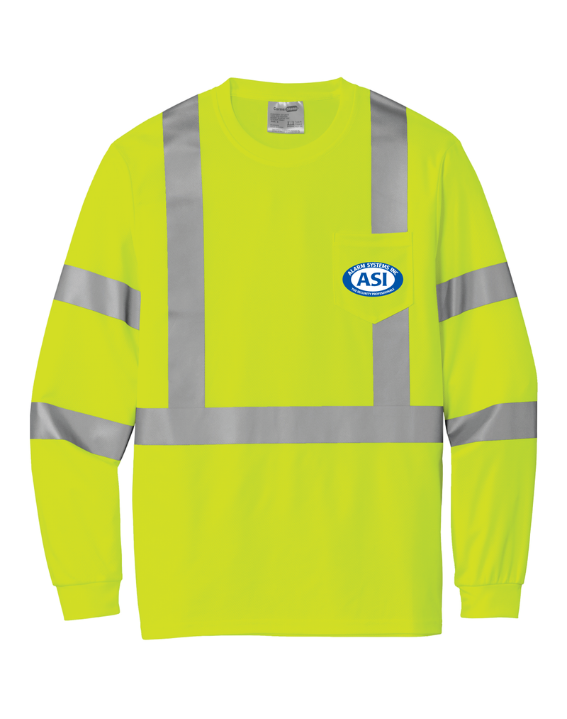 Alarm Systems Inc. Work Pocket Long Sleeve T-Shirt