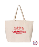 Discouraged Never Canvas Tote