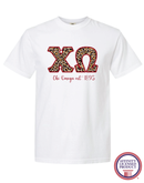 Chi Omega XO Leopard T-Shirt
