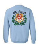 Chi Omega Crest Crewneck Sweatshirt