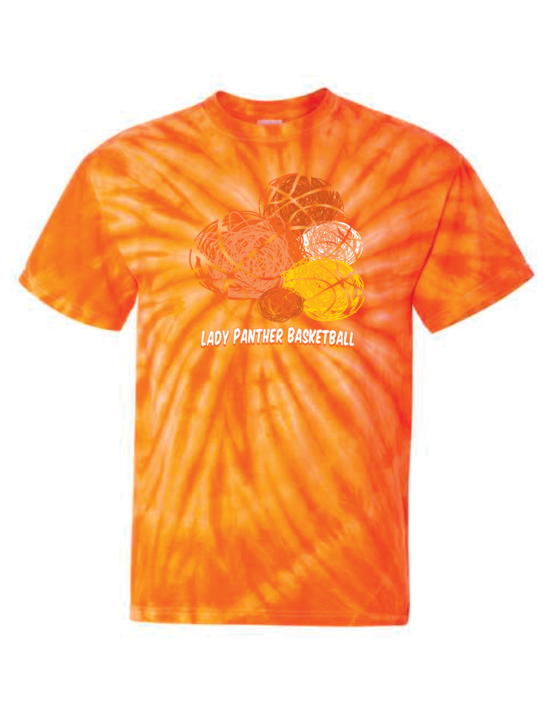 Lady Panthers Basketball Tie Dye T-Shirt