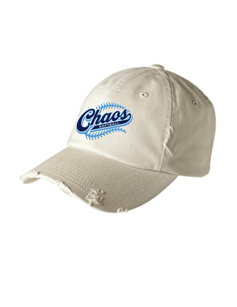 Chaos Softball Distressed Cap