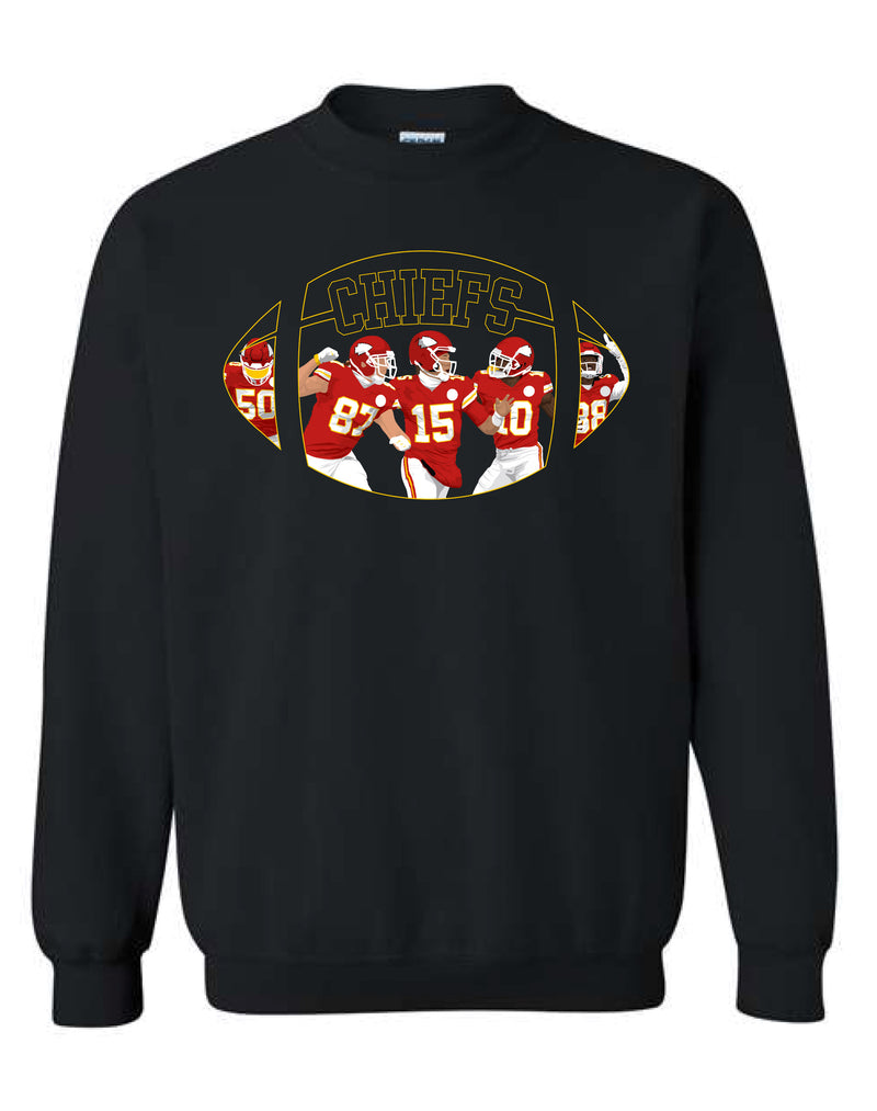 KC Chiefs Crewneck Sweatshirt - Football Design