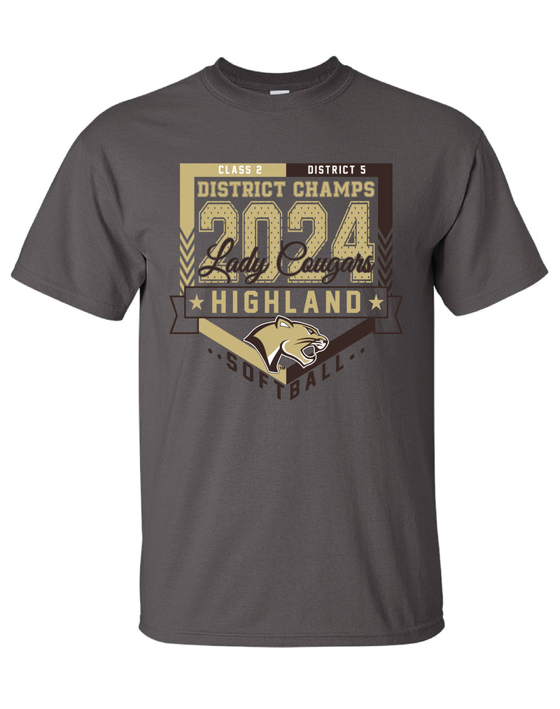 Highland Softball District Champs 2024 T-Shirt