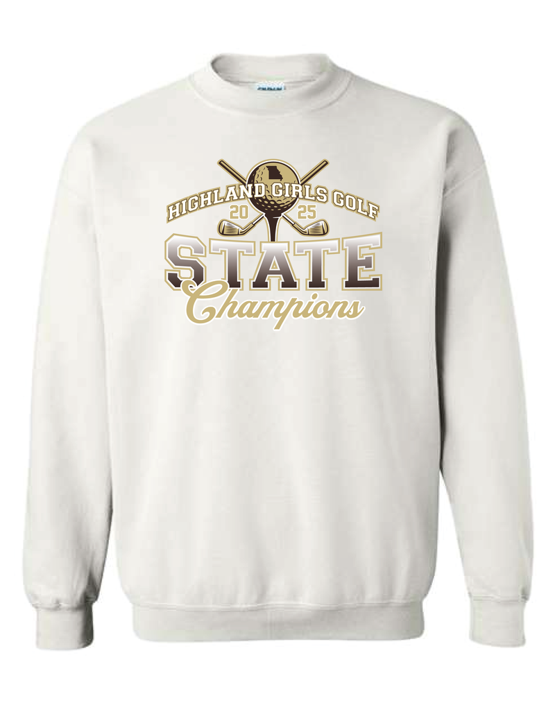Highland Girls Golf State Champs 2025 Crewneck Sweatshirt
