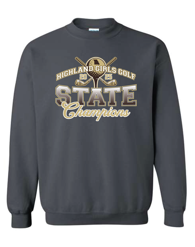 Highland Girls Golf State Champs 2025 Crewneck Sweatshirt