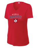 Midwest Bandits Ladies Drifit V-Neck Tee
