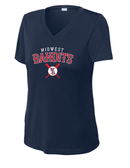 Midwest Bandits Ladies Drifit V-Neck Tee