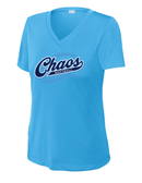 Chaos Softball Ladies Drifit V-Neck Tee