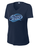 Chaos Softball Ladies Drifit V-Neck Tee