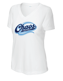 Chaos Softball Ladies Drifit V-Neck Tee