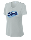 Chaos Softball Ladies Drifit V-Neck Tee