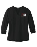 Bank of Monticello Women's Stretch Crepe 3/4-Sleeve Blouse