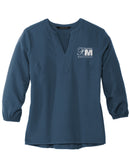 Bank of Monticello Women's Stretch Crepe 3/4-Sleeve Blouse
