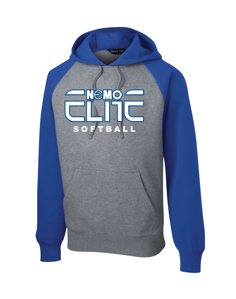 NEMO Elite Softball 2025 Raglan Colorblock Hooded Sweatshirt