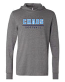 Chaos Softball Jersey Hooded Long Sleeve Tee