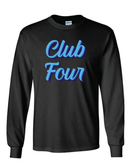 Club Four Volleyball Script Long Sleeve Tee