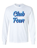 Club Four Volleyball Script Long Sleeve Tee