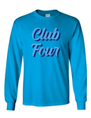 Club Four Volleyball Script Long Sleeve Tee