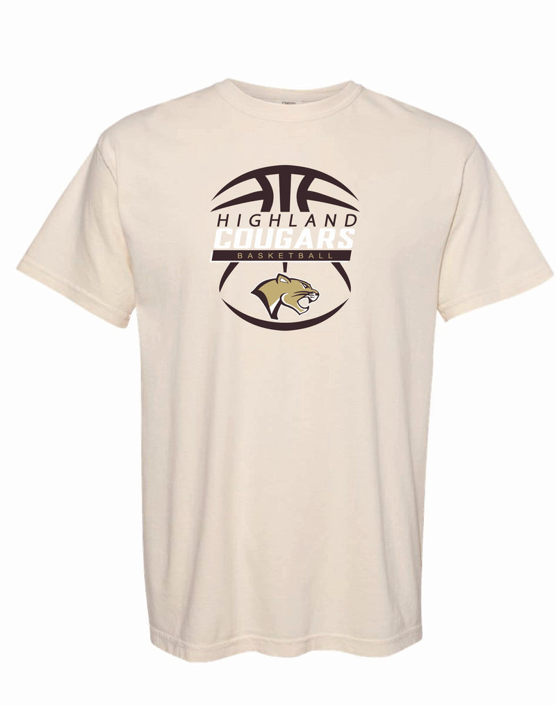 Highland Boys Basketball 2025 Comfort Color Tee