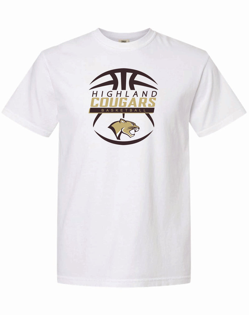 Highland Boys Basketball 2025 Comfort Color Tee