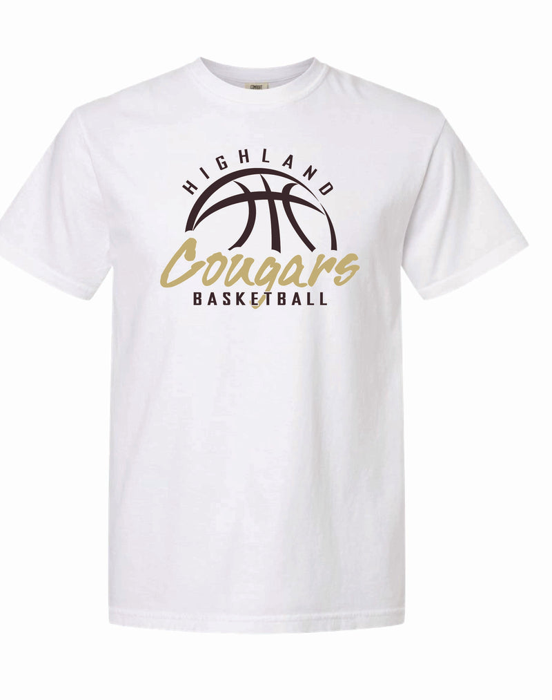Highland Boys Basketball 2025 Comfort Color Tee