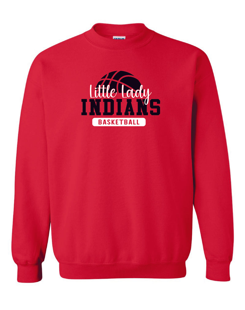 Little Lady Indians Basketball Crewneck Sweatshirt