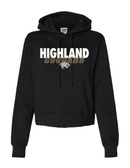 Highland Cougars Women's Crop Hooded Sweatshirt