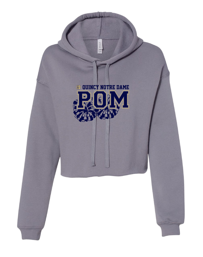 QND Poms Cropped Hooded Sweatshirt