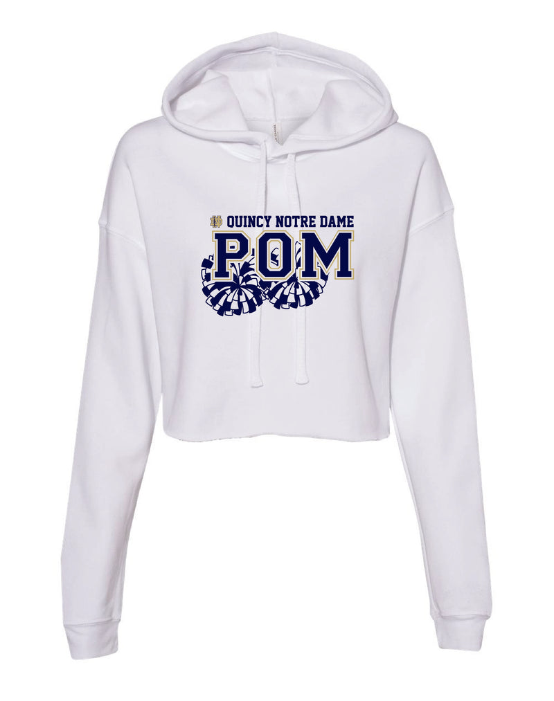 QND Poms Cropped Hooded Sweatshirt