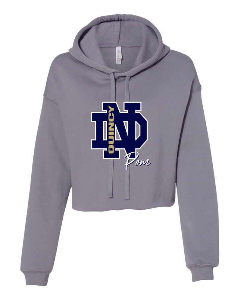 QND Poms Cropped Hooded Sweatshirt