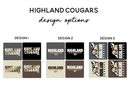 Highland Cougars Vintage Hooded Sweatshirt
