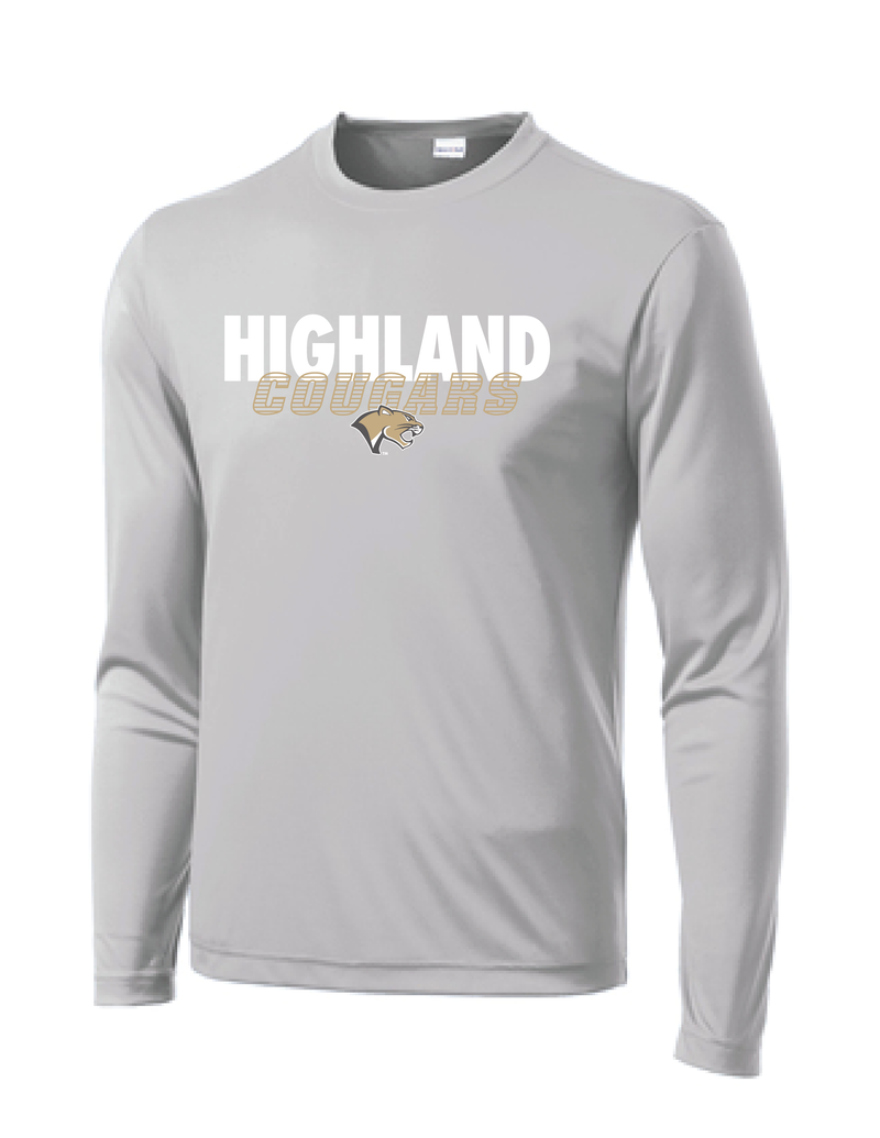 Highland Cougars Drifit Long Sleeve Tee