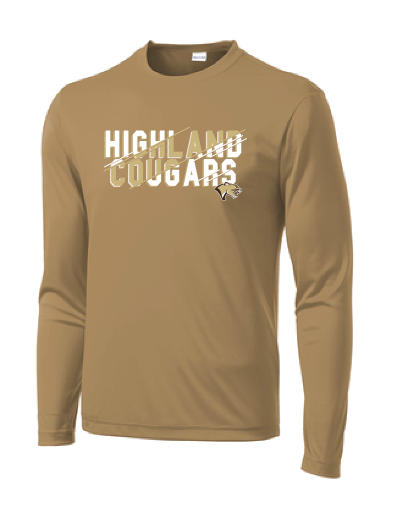 Highland Cougars Drifit Long Sleeve Tee