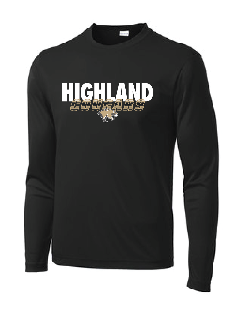 Highland Cougars Drifit Long Sleeve Tee