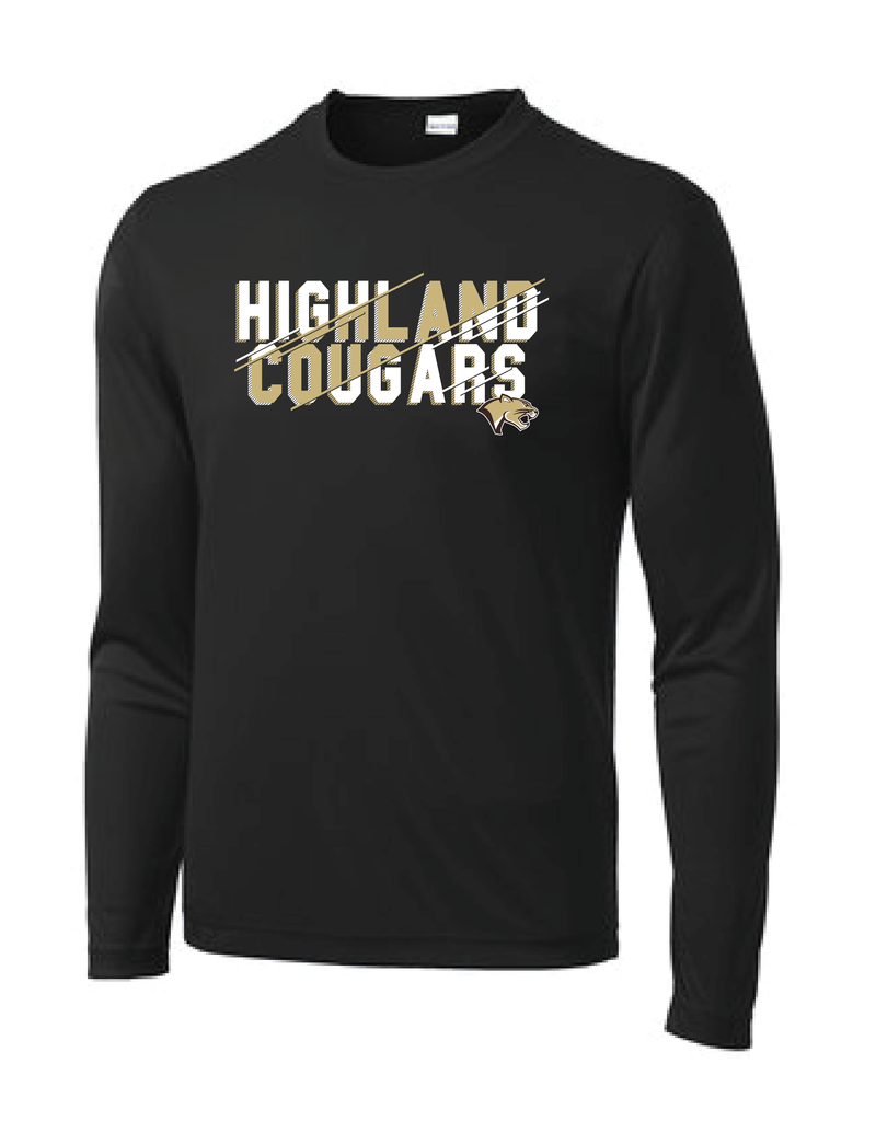 Highland Cougars Drifit Long Sleeve Tee