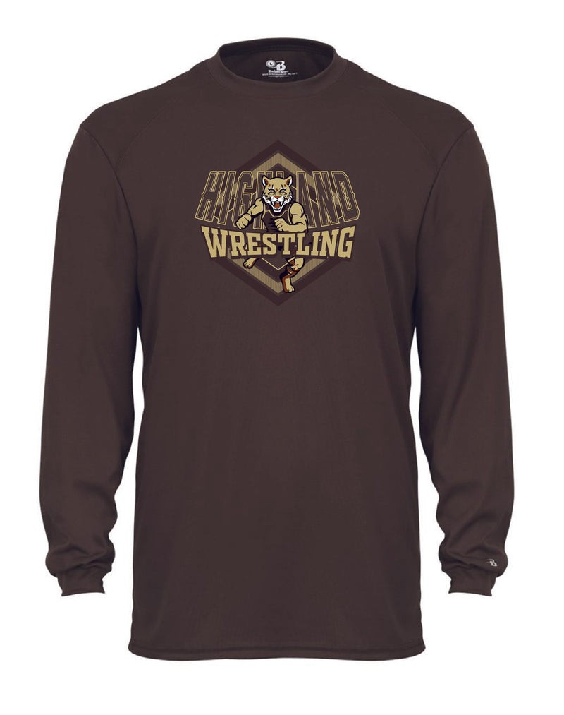 Highland Wrestling Drifit Long Sleeve T-Shirt