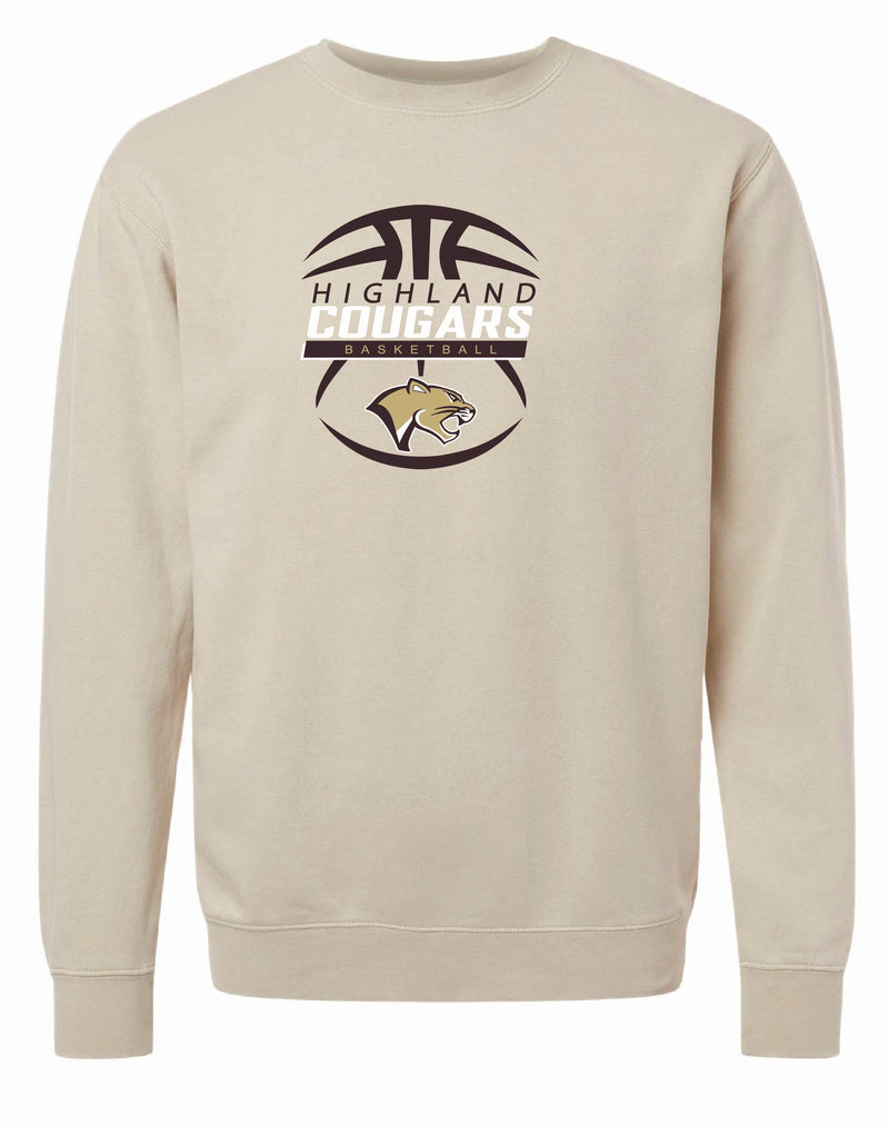 Highland Boys Basketball 2025 Pigmented Dyed Crewneck