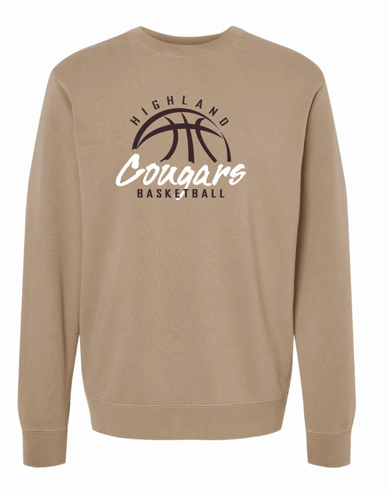 Highland Boys Basketball 2025 Pigmented Dyed Crewneck