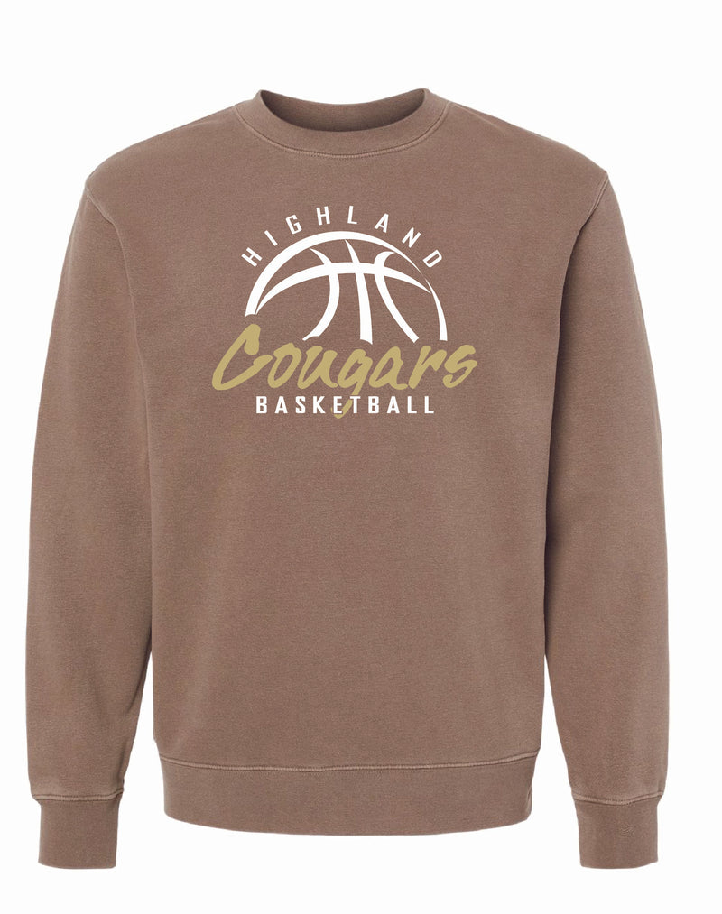 Highland Boys Basketball 2025 Pigmented Dyed Crewneck