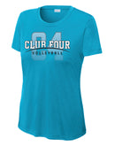 Club Four Volleyball 2026 Women's Drifit Scoop Neck Tee