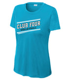 Club Four Volleyball 2026 Women's Drifit Scoop Neck Tee