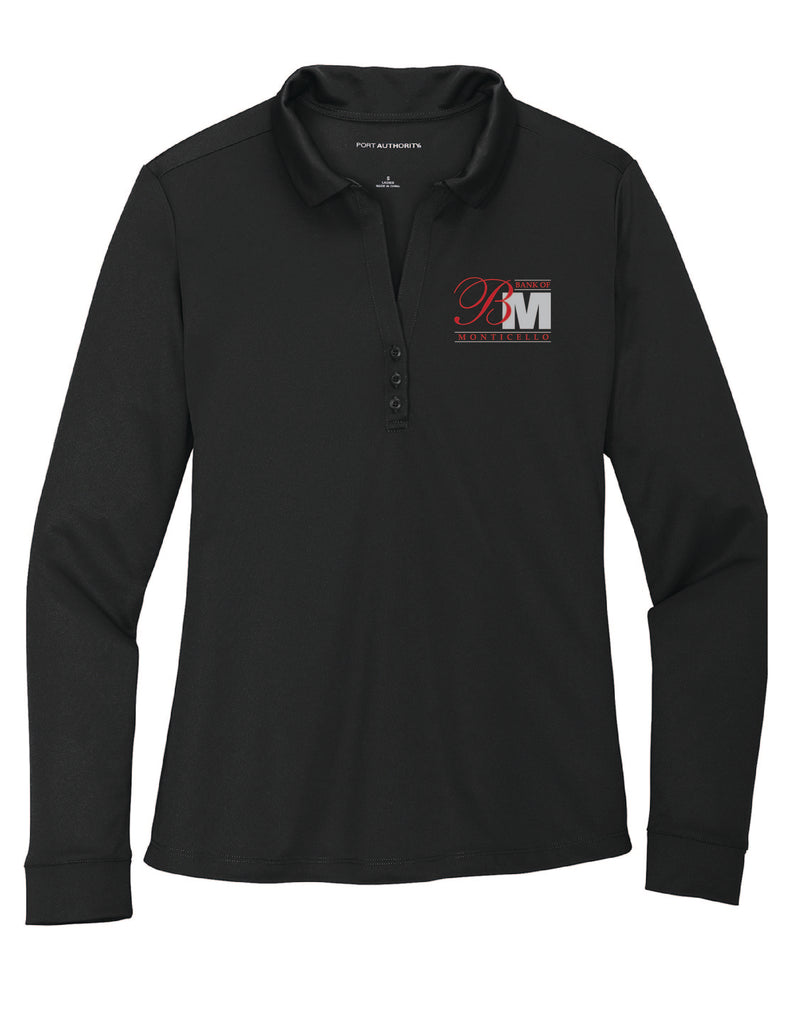 Bank of Monticello Drifit Long Sleeve Ladies Polo