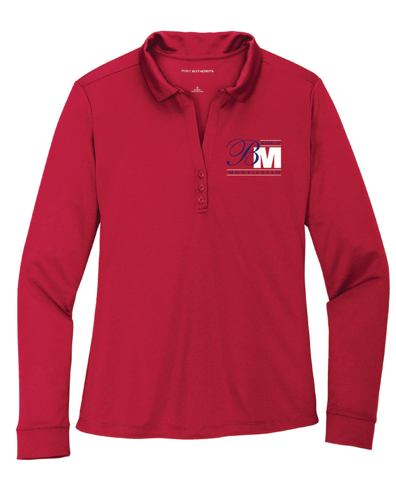 Bank of Monticello Drifit Long Sleeve Ladies Polo