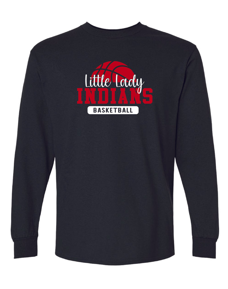 Little Lady Indians Basketball Long Sleeve T-Shirt