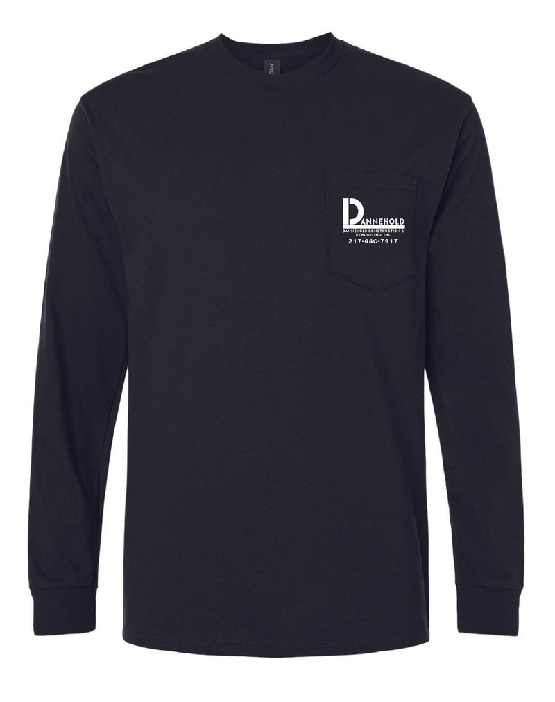 Dannehold Construction Long Sleeve Pocket T-Shirt