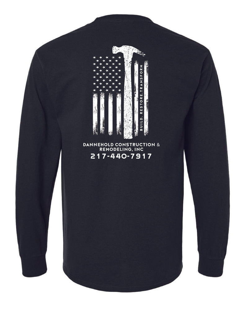 Dannehold Construction Long Sleeve Pocket T-Shirt